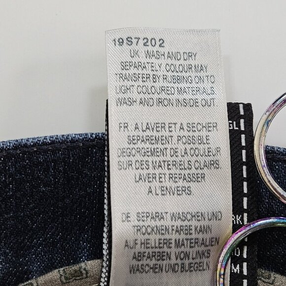 7 For All Mankind Jeans Mens 40x32 Dark Blue Slimmy SMSU980FY Denim Western Boho - Picture 14 of 16